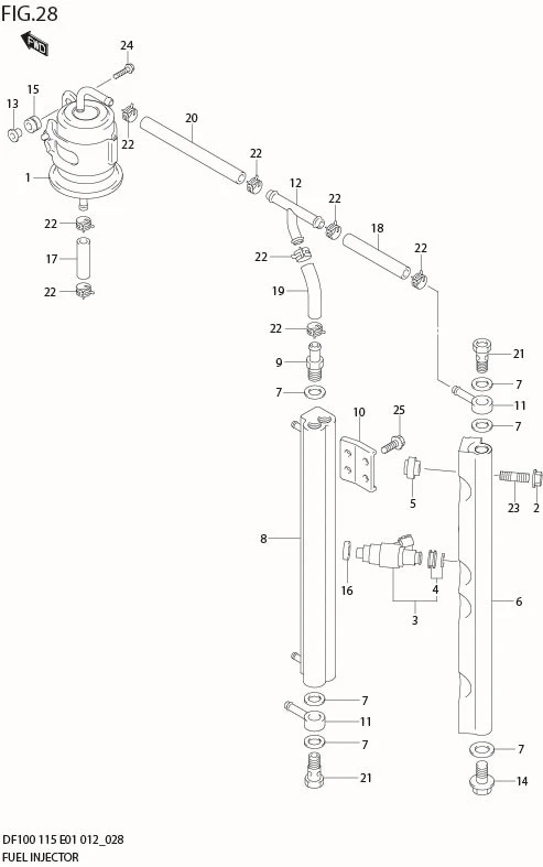 FIG 28  FUEL INJECTOR (DF115T E40)
