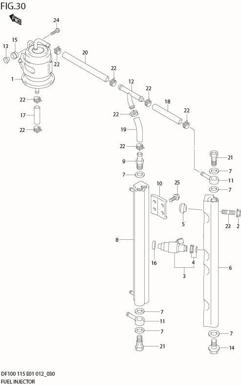 FIG 30  FUEL INJECTOR (DF115Z E40)
