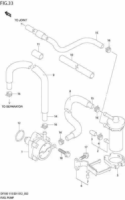 FIG 33  FUEL PUMP (DF115T E1)