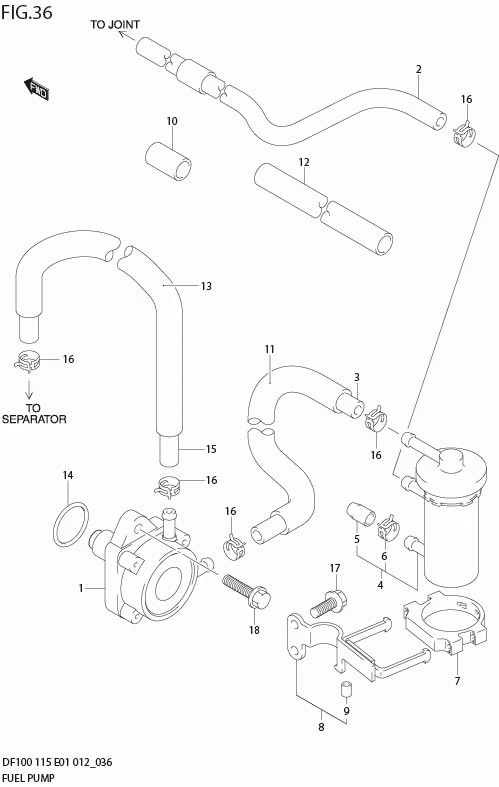 FIG 36  FUEL PUMP (DF115Z E40)