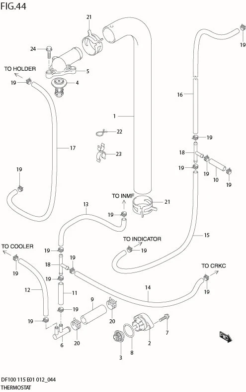 FIG 44  THERMOSTAT (DF100T E40)
