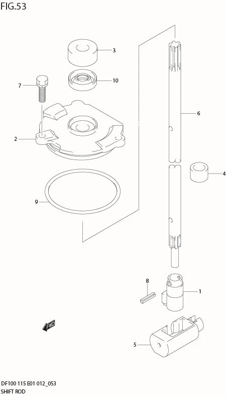 FIG 53  SHIFT ROD (DF100T E1)