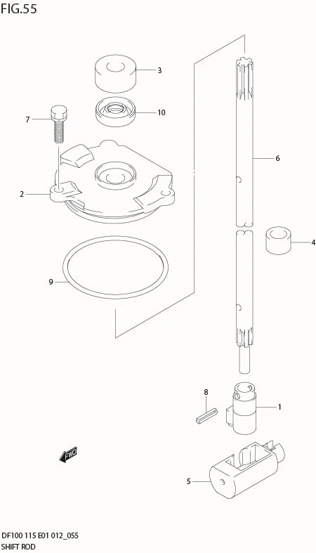 FIG 55  SHIFT ROD (DF115T E1)