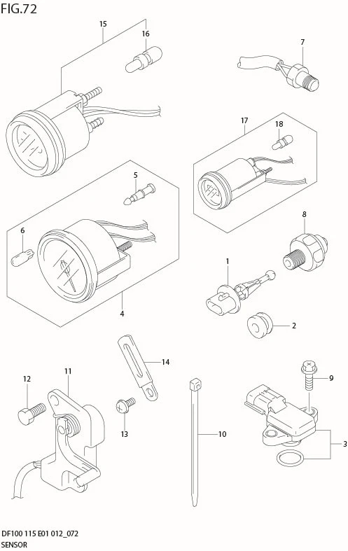 FIG 72  SENSOR (DF115T E40)
