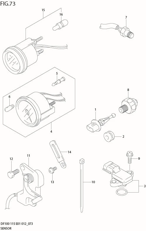 FIG 73  SENSOR (DF115Z E1)