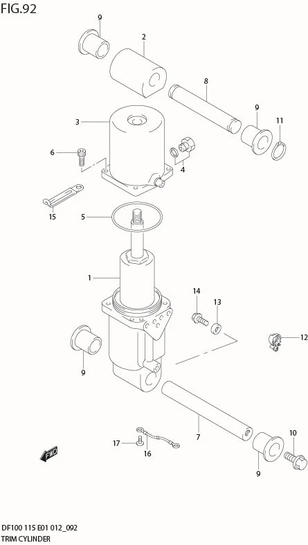 FIG 92  TRIM CYLINDER (DF115T E40)