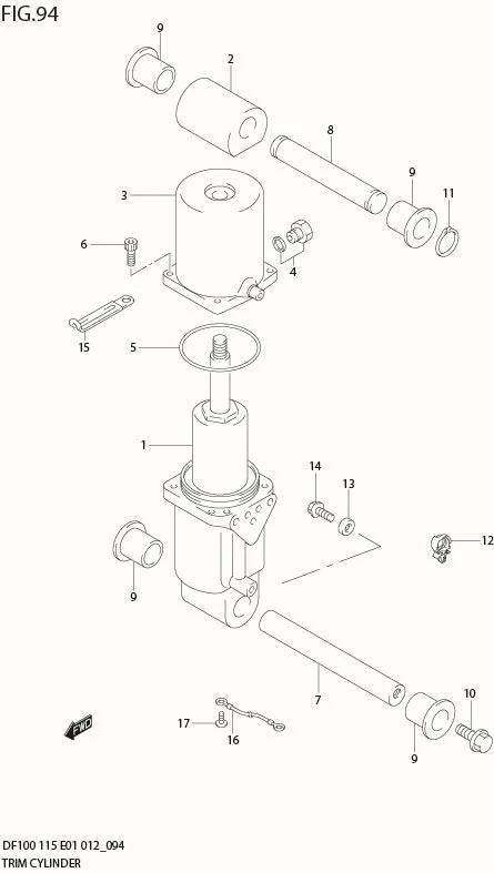 FIG 94  TRIM CYLINDER (DF115Z E40)
