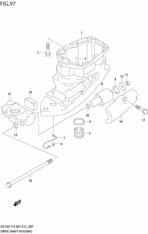 FIG 97  DRIVE SHAFT HOUSING
