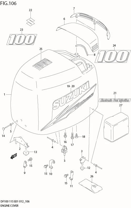 FIG 106 ENGINE COVER (DF100T E40)