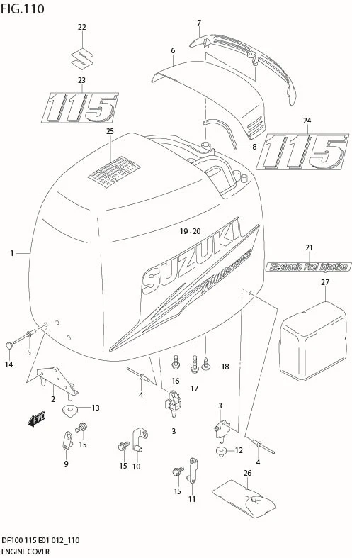 FIG 110 ENGINE COVER (DF115Z E40)