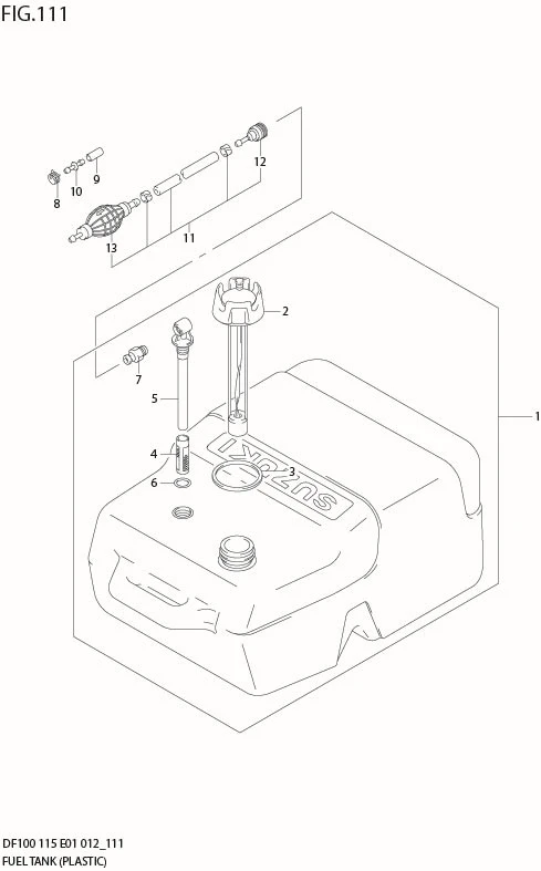 FIG 111 FUEL TANK (PLASTIC)