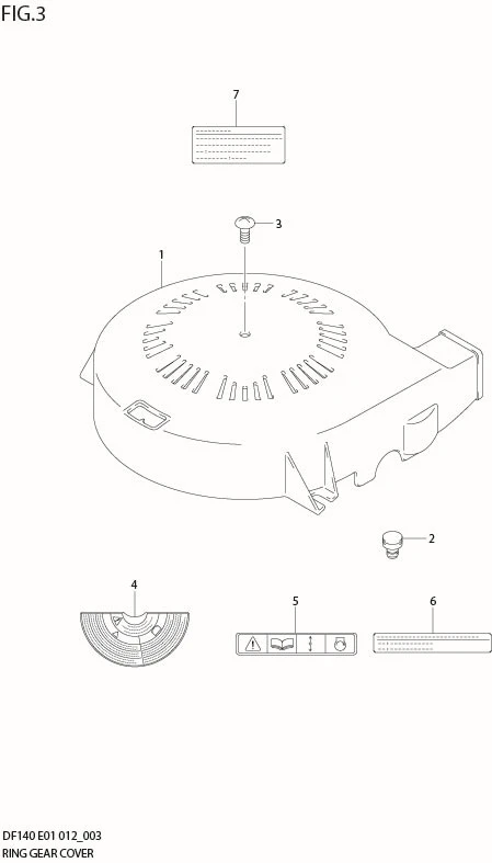 FIG 3   RING GEAR COVER (DF140T E1)
