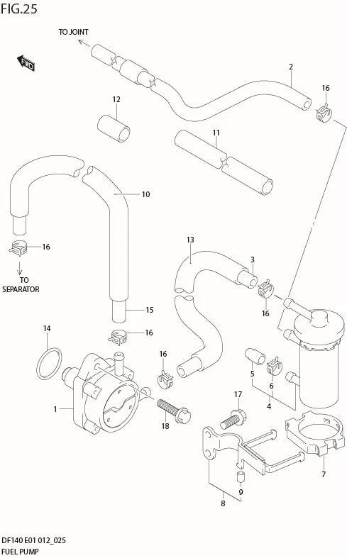 FIG 25  FUEL PUMP (DF140Z E1)
