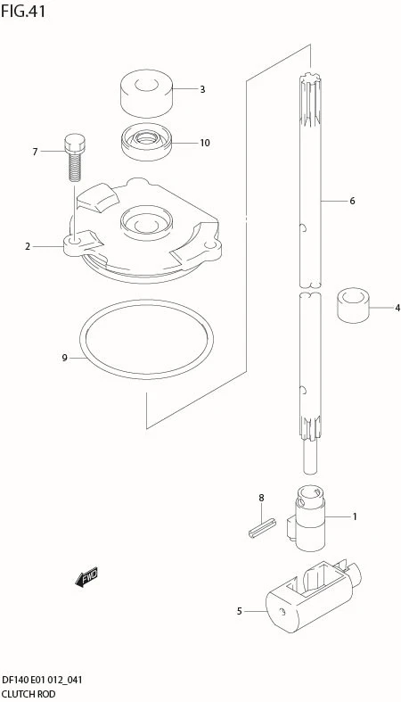 FIG 41  CLUTCH ROD (DF140T E40)
