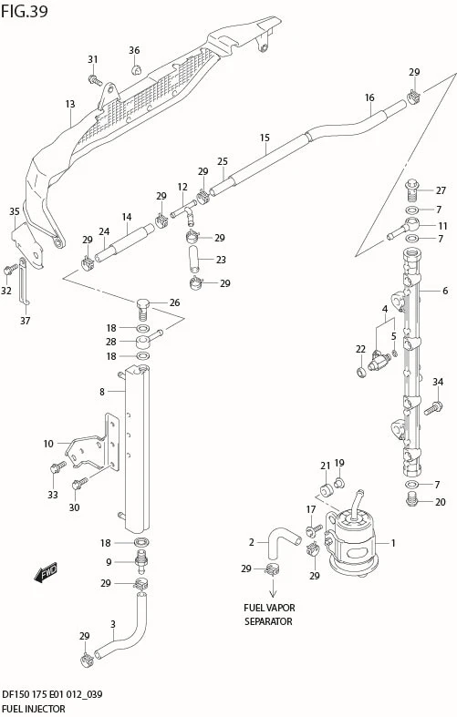 FIG 39  FUEL INJECTOR (DF150T E1)