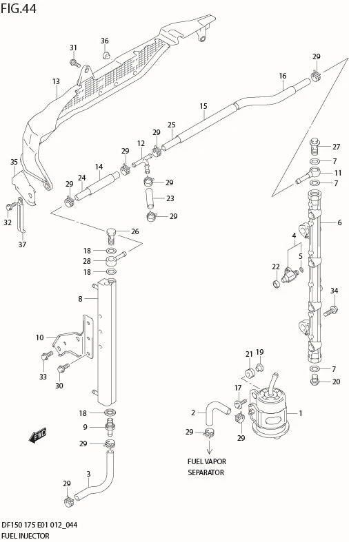 FIG 44  FUEL INJECTOR (DF175T E40)