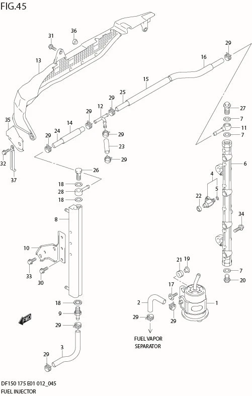 FIG 45  FUEL INJECTOR (DF175Z E1)