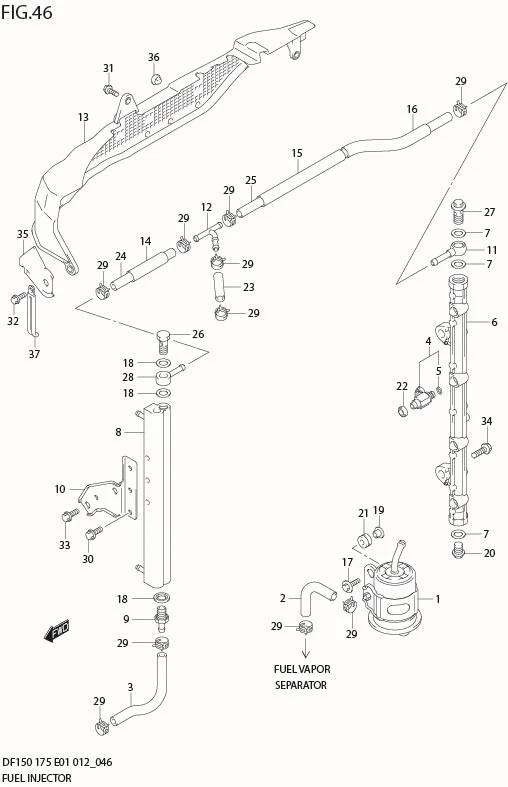 FIG 46  FUEL INJECTOR (DF175Z E40)