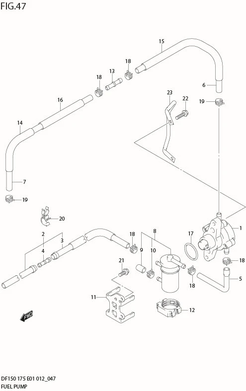 FIG 47  FUEL PUMP (DF150T E1)