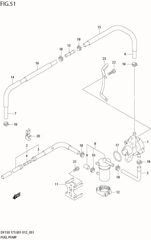 FIG 51  FUEL PUMP (DF175T E1)