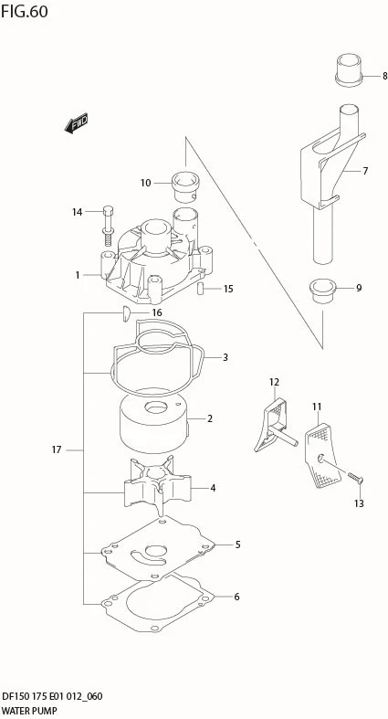 FIG 60  WATER PUMP (DF175T E40)