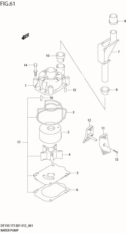 FIG 61  WATER PUMP (DF175Z E1)