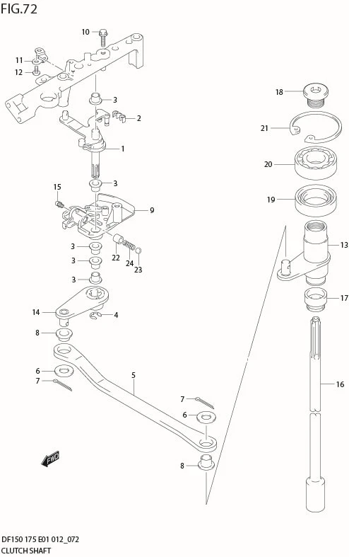 FIG 72  CLUTCH SHAFT (DF175T E1)