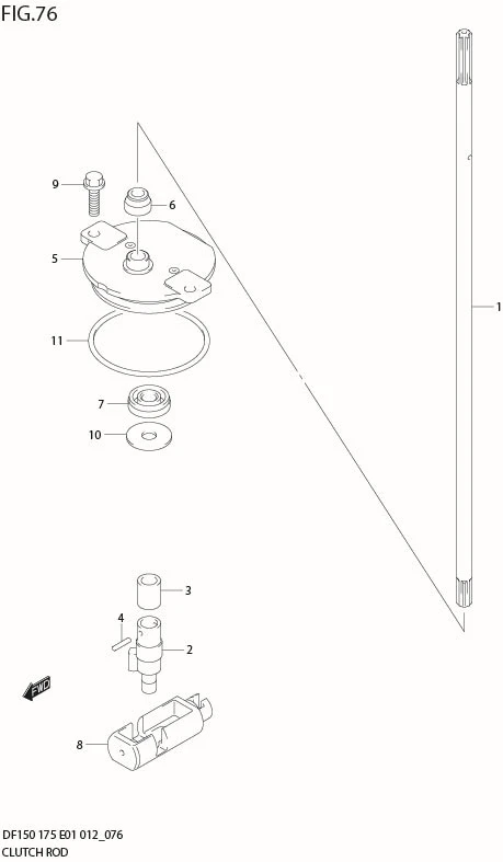 FIG 76  CLUTCH ROD (DF150T E1)