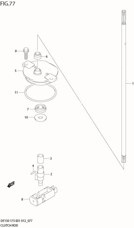 FIG 77  CLUTCH ROD (DF150T E40)