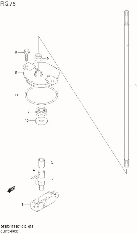 FIG 78  CLUTCH ROD (DF150Z E1)
