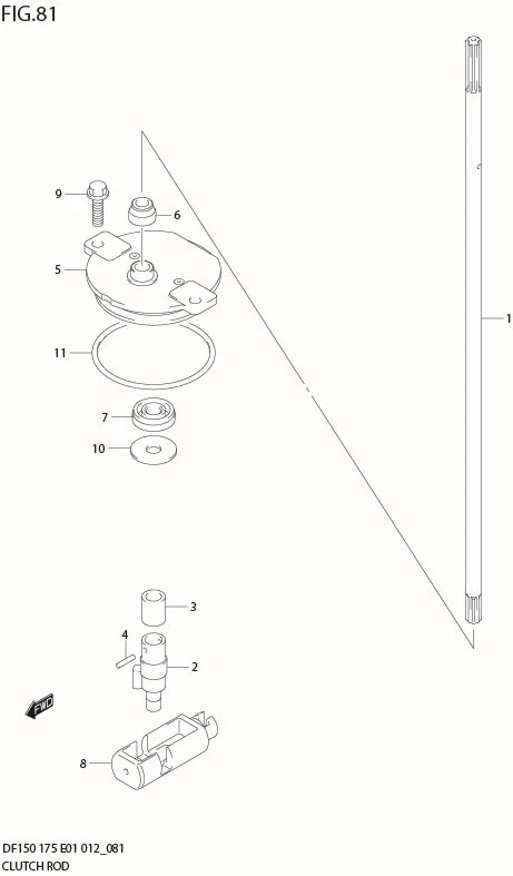 FIG 81  CLUTCH ROD (DF175T E40)