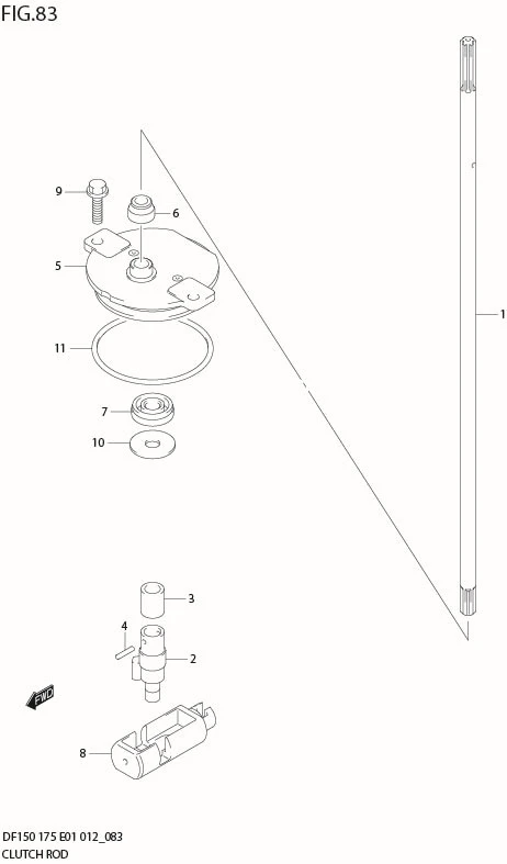 FIG 83  CLUTCH ROD (DF175Z E40)
