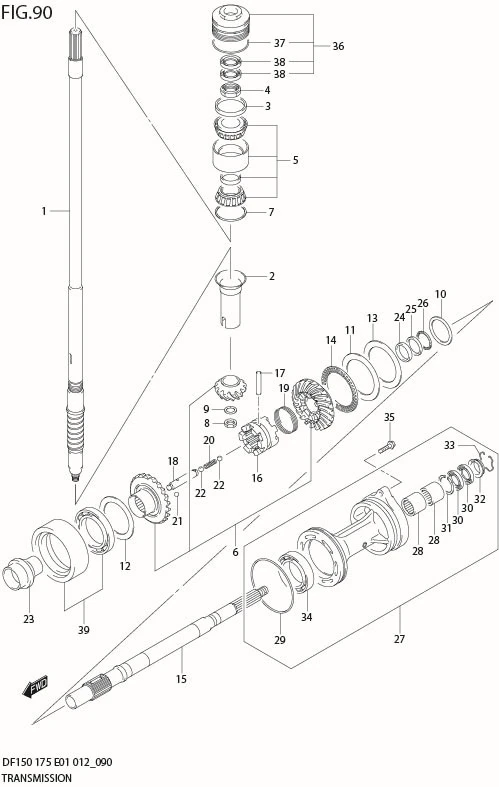 FIG 90  TRANSMISSION (DF175Z E1)
