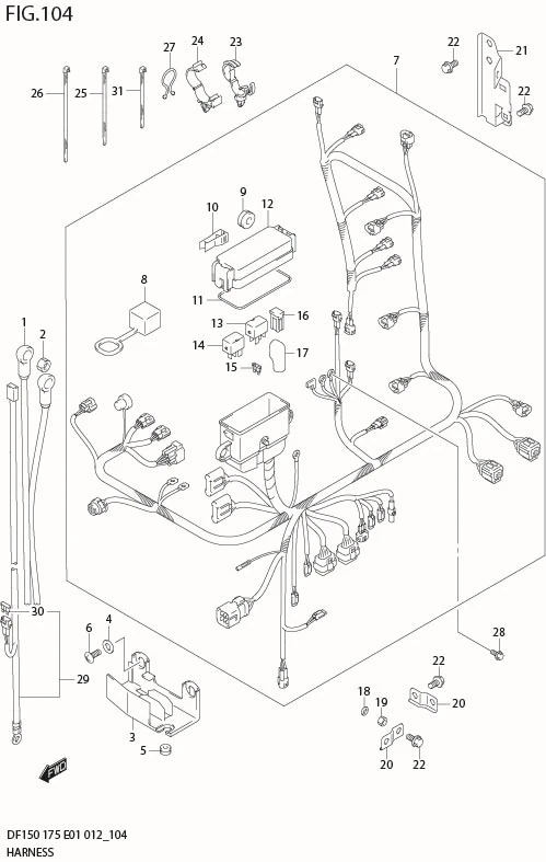 FIG 104 HARNESS (DF150T E40)