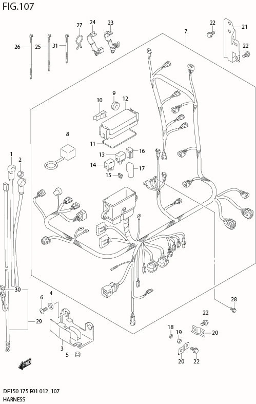 FIG 107 HARNESS (DF175T E1)