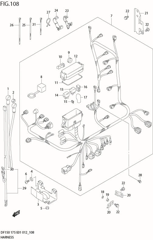 FIG 108 HARNESS (DF175T E40)