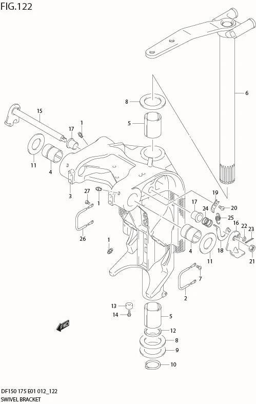 FIG 122 SWIVEL BRACKET (DF150Z E1)