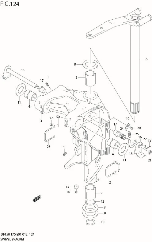 FIG 124 SWIVEL BRACKET (DF175T E1)