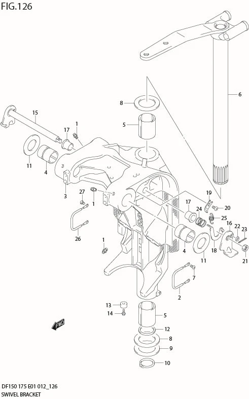 FIG 126 SWIVEL BRACKET (DF175Z E1)