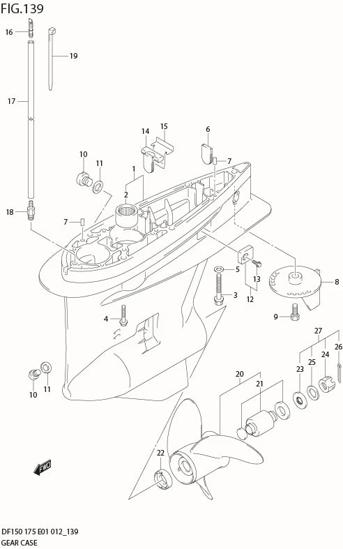 FIG 139 GEAR CASE (DF150T E1)