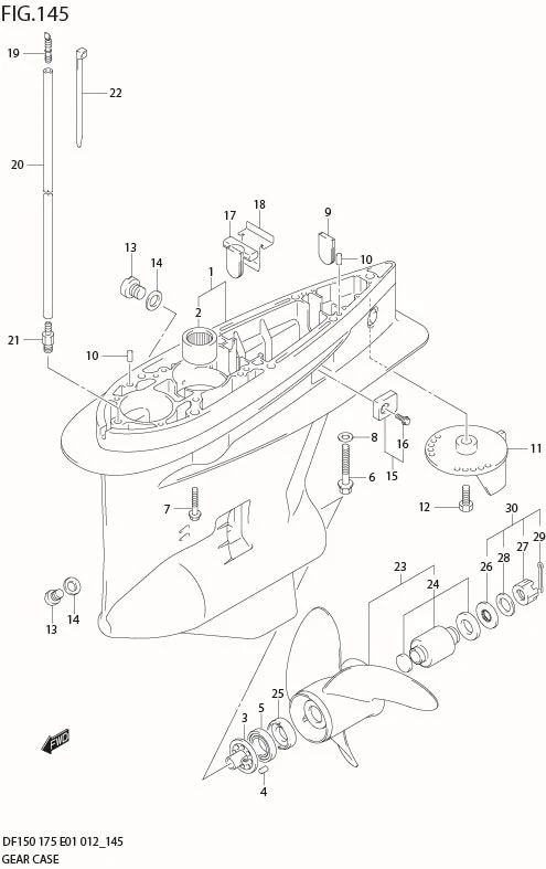 FIG 145 GEAR CASE (DF175Z E1)