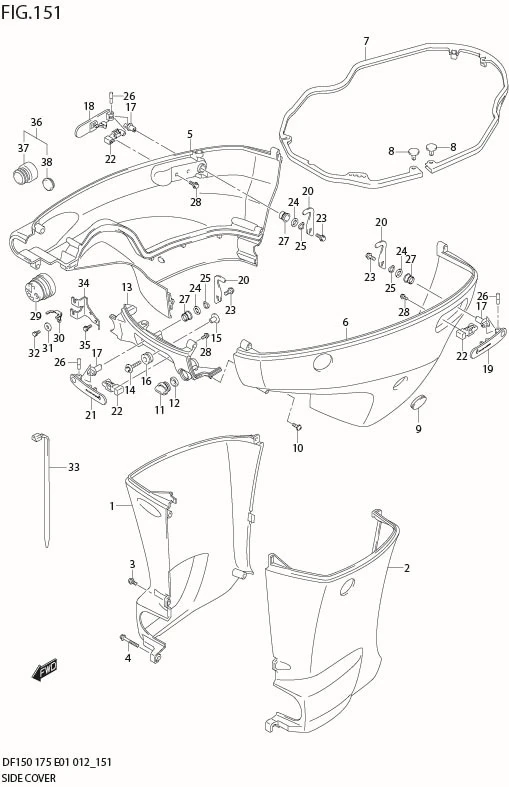 FIG 151 SIDE COVER (DF175T E1)