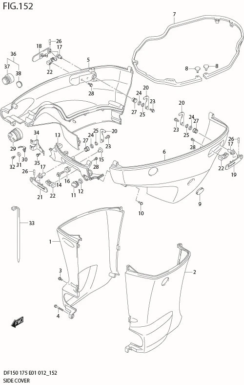 FIG 152 SIDE COVER (DF175T E40)