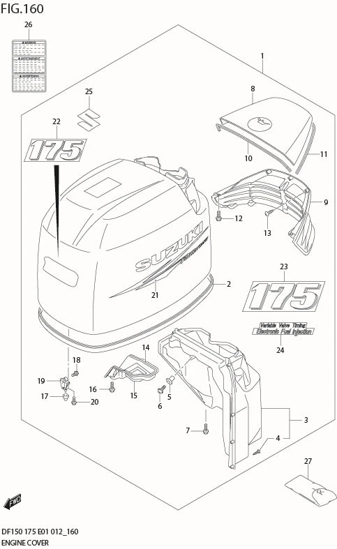 FIG 160 ENGINE COVER (DF175T E40)