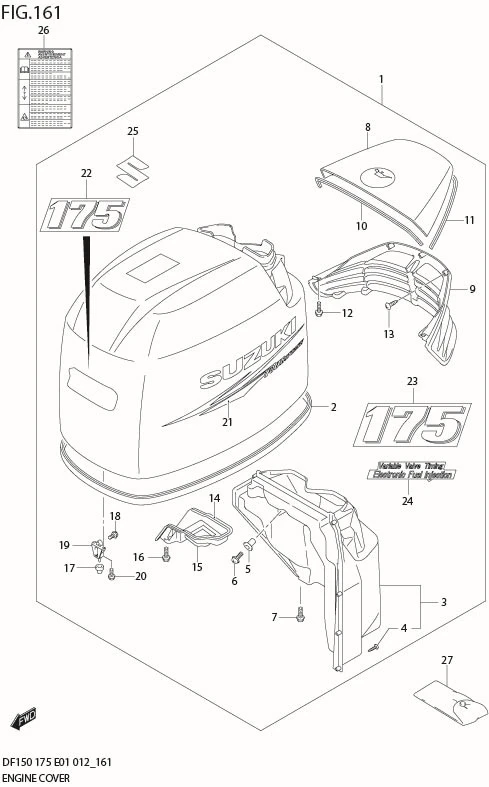 FIG 161 ENGINE COVER (DF175Z E1)