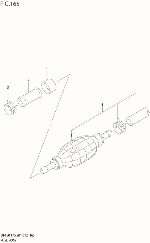FIG 165 FUEL HOSE (DF150Z E40)