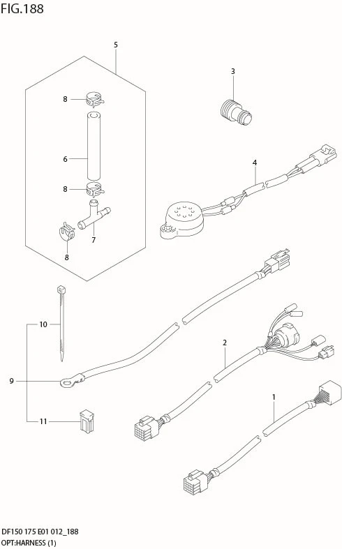 FIG 188 OPT:HARNESS (1) (DF175T E40)