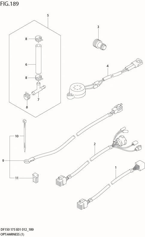 FIG 189 OPT:HARNESS (1) (DF175Z E1)