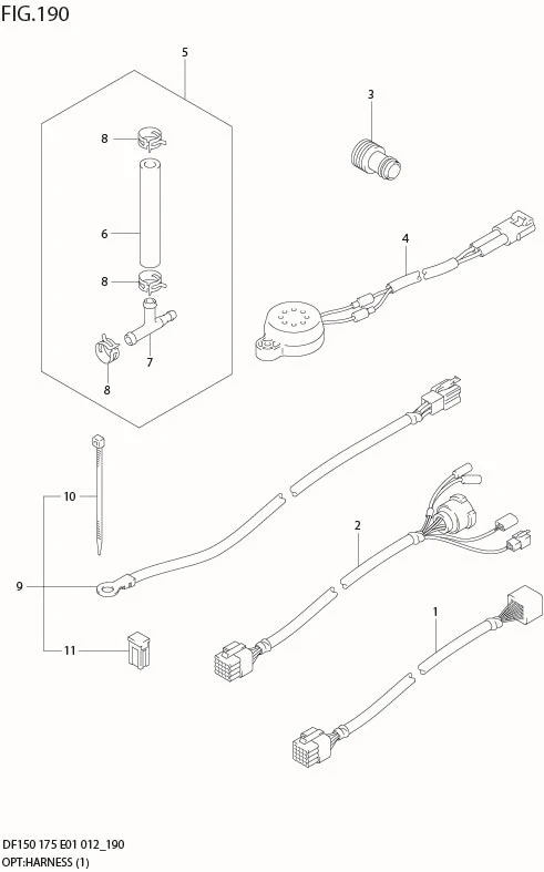 FIG 190 OPT:HARNESS (1) (DF175Z E40)