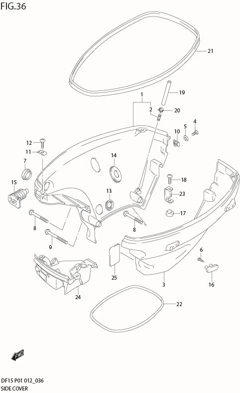 FIG 36  SIDE COVER (DF15 P01)